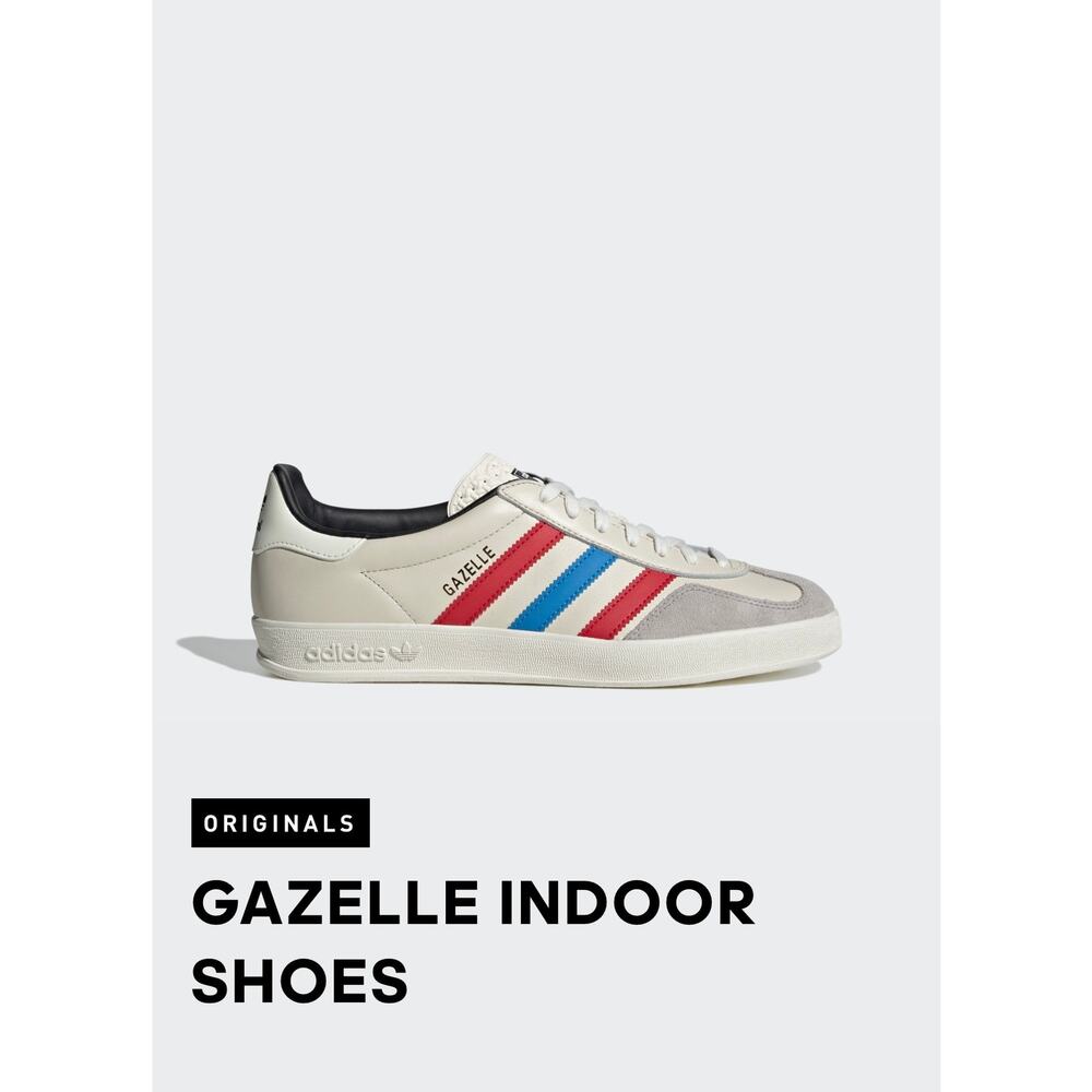 Adidas Gazelle 3-Stripe Casual Retro Sneakers Men’s Sz 11 Red White and Blue